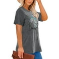 thumbnail image 2 of XCHQRTI Women Dragonfly Tshirt Plus Size Short Sleeves Graphic Casual Loose Tee Tops, 2 of 6