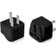 thumbnail image 1 of Adaptador universal, paquete de 2, adaptador de viaje negro, adaptador de enchufe de Reino Unido a EE. UU., adaptador de enchufe universal, adaptador de viaje universal, adaptador de enchufe europeo a, 1 of 4