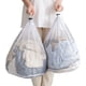 thumbnail image 1 of Bolsa de lavandería de malla de 31 x 24 pulgadas, bolsas de lavandería extragrandes con cordón, lavable a máquina para viajes, fábricas, dormitorio universitario, apartamento, hogar (blanco, 1 of 4