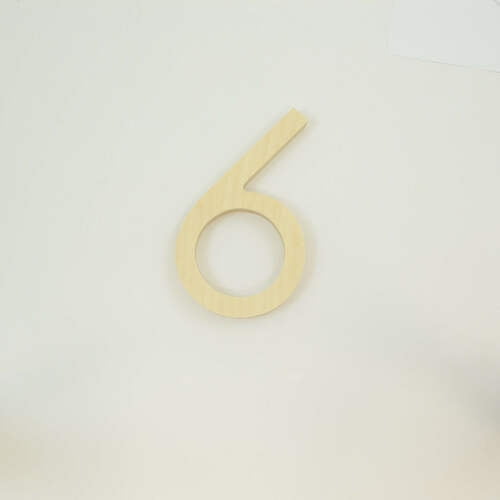Package of 1, 8 Inch X 1/2" Baltic Birch "6" Plywood Numbers In The Century Gothic Font | Thick For Art & Craft Project, Made in USA