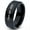 Black Bevel Polish Tungsten, variant on Tungsten I Love You 3000 Engraved Quote Band Ring 8mm Men Women Comfort Fit Black Dome Polished