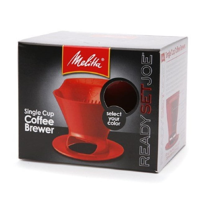 melitta 64008 2 pack single cup coffee brewers, red