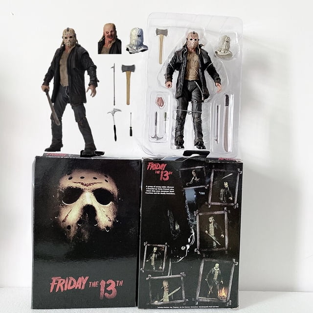 NECA Viernes 13 figura juguetes Freddy Jason Voorhees sangre Ultimate figura de acción Jason modelo coleccionable para regalo de Navidad Fivean unisex