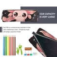thumbnail image 5 of Yiaed Cute Axolotl Sakura Blossoms B Print Leather Pencil Case - Leather Pen Pencil Holder - Elegant & Practical Pencil Pouch for Work & Office, 5 of 7