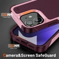 thumbnail image 5 of JTCASES for iPhone 11 Case, Hybird PC TPU Anti-slip, Shockproof  Bumper, Military Drop Resistant, Rugged Heacy Duty Full Body Protective Shell for iPhone 11, Slim Fit for Girls Men, Rose, 5 of 8