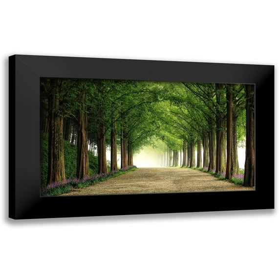Seo, Tiger 24x15 Black Modern Framed Museum Art Print Titled - Metasequoia Road