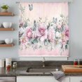 thumbnail image 5 of Pink Roses Floral Sheer Curtains 84 Inches Long, Vintage Romance Botanical Flowers Light Filering Curtains, Breathable Simi Curtain Privacy Drapes for Living Room Bedroom Lightweight Window Treatment, 5 of 9