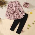 thumbnail image 2 of Gibobby Conjunto de Sudadera y Leggings de Lana Ropa de bebé niña niño otoño invierno trajes conjunto de manga larga camisas tops pantalón diadema 3 piezas(Rojo, 2-3 Años), 2 of 4