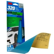 3M Blue Technology Sandpaper , 3 2/3 in x 9 in, 320 Grit, 8-Pack