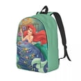 thumbnail image 4 of Custom 3D Print Little Mermaid Ariel Canvas Backpack for Girls Boys College School Travel Bags Bookbag Fits 15 Inch Laptop, 4 of 5
