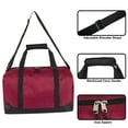 thumbnail image 4 of 30 Liter Capacity Unisex Duffle Bag with Velcro Closure Handle and Luggage Shoulder Strap for Gym, Travel and Commuting in Red, 4 of 5