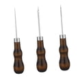 thumbnail image 1 of 3 Piezas Aguja para Coser Manual de Cuero Juego de Herramientas para Manualidades Mango en Madera de Fuerte Agarre Adecuada para Reparar Calzado, 1 of 8