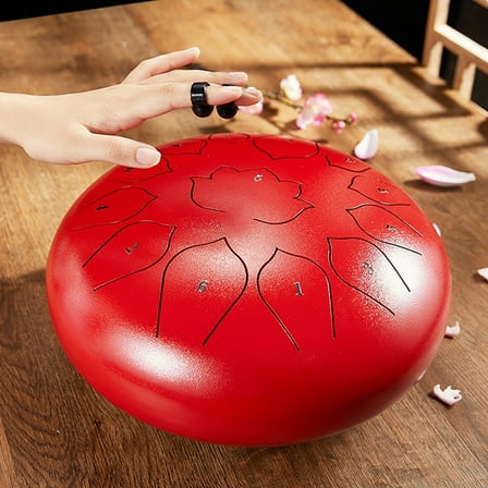 Minkissy 10Pcs Steel Tongue Drum Accessories Kit for Drum Equipment in Black with Standard Design