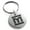 Silver, variant on Stainless Steel Letter M Initial Empire Monogram Engraved Small Medallion Circle Charm Keychain Keyring
