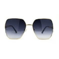 thumbnail image 2 of Womens Metal Jewel Chain Arm Luxury Diva Oversize Sunglasses Gold Smoke, 2 of 4