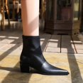 thumbnail image 5 of Zapatos de tacón grueso de estilo sencillo y moderno para mujer, con punta, sexys, clásicos, finos, cortos, de lujo, de tacón medio grueso, 5 of 5