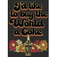 thumbnail image 2 of Women's Coca Cola Unity I'd Like to Buy the World a Coke Retro  Graphic Tee Black Medium, 2 of 4