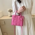 thumbnail image 1 of Bolsa De Hombro Bolso de mano para mujer, bolso de hombro simple de cuero PU, bolso de mensajero sólido cuadrado (rosa) Tmvgtek Para Estrenar, 1 of 7