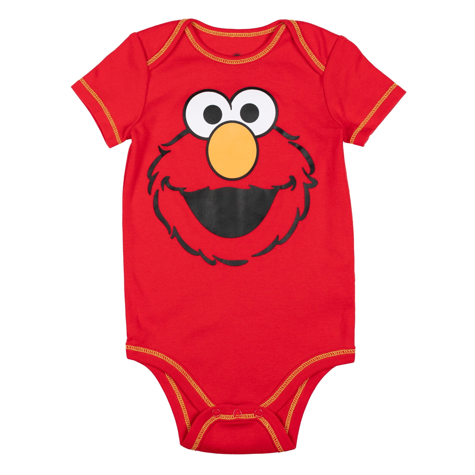 Sesame Street Elmo Cookie Monster Big Bird Infant Baby Boys 5 Pack Bodysuits Newborn to Infant