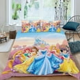 thumbnail image 2 of Princesa de Disney Conjunto de sábanas temático, trío de piezas, cómodo y amigable con la piel, diseño único, regalo de decoración para el hogar para familiares, amigos y fans, 90 cm * 190 cm, 2 of 6