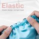 thumbnail image 4 of Shower Cap, 4-Pack Bathing Reusable Shower Caps for Long Hair Women, Double Layers Premium Sumptuous Silky Satin 100% Waterproof Shower Cap Extra Larg, 4 of 4