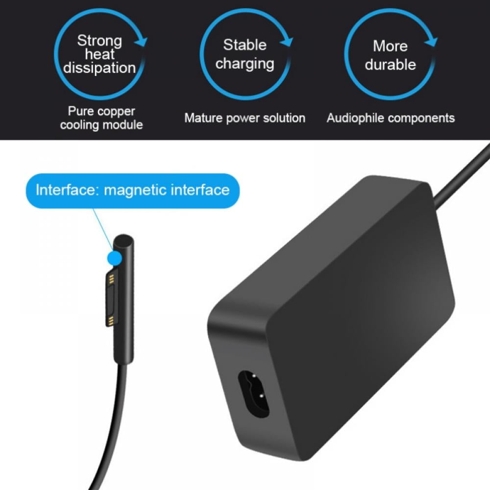 Surface Book Charger, 15V 4A 65W Surface Pro 7 Power Supply Compatible with Microsoft Surface Book Surface Laptop Surface Pro 3 4 5 6 GO BOOK