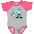 thumbnail image 3 of Inktastic My Uncle Loves Me with Cute Sharks Boys or Girls Baby Bodysuit, 3 of 5