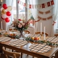 thumbnail image 5 of Orange Black Plaid Round 15 Inch Placemats Set of 6, Farmhouse Orange Black Checkered HeatResistant Non Slip Place Mats for Dining Table, Wipeable Braided Kitchen Table Mats for Housewarming, 5 of 9