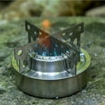thumbnail image 2 of Graflsoa Réchaud à Alcool Compact en Acier Inoxydable avec Support Croisé pour Aventures en Plein Air, 2 of 7