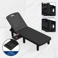 thumbnail image 2 of MRUAKA PP Material Adjustable Outdoor Chaise Lounges - Set of 2, Black, 2 of 8