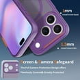 thumbnail image 4 of Decase for iPhone 17 Pro Max Magnetic Case,Shockproof Hybrid PC Back+TPU Bumper Slim Wireless Charging Cover,Anti-Scratch Matte Shell,Darkpurple, 4 of 6