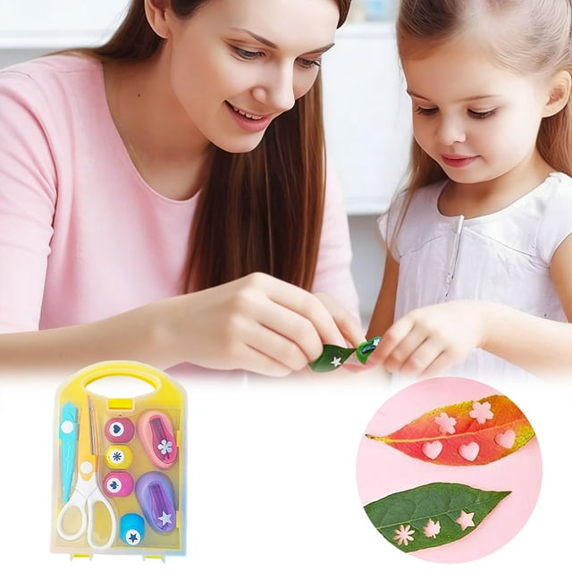 Shape Hole Puncher Set for DIY Craft Projects and Kids Art Activities with Assorted Design Cutters