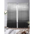 thumbnail image 3 of Gradient Black Sheer Curtains 2 Panels Set Abstract Black Grey White Gradient Water Ripples Sheer Window Curtains Light Filtering Rod Pocket Voile Drapes for Bedroom Living Room 52"X108", 3 of 8