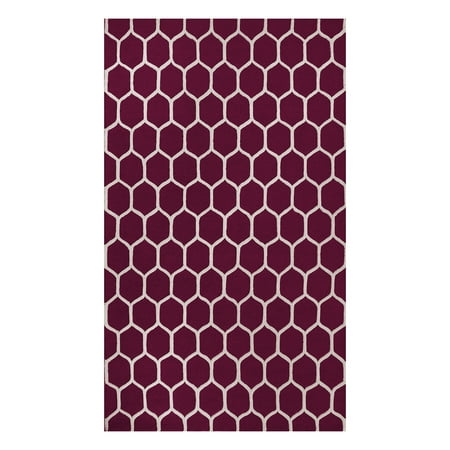 UPC 190052000087 product image for Superior Honeycomb 5X8 Area Rug - Maroon/Ivory | upcitemdb.com