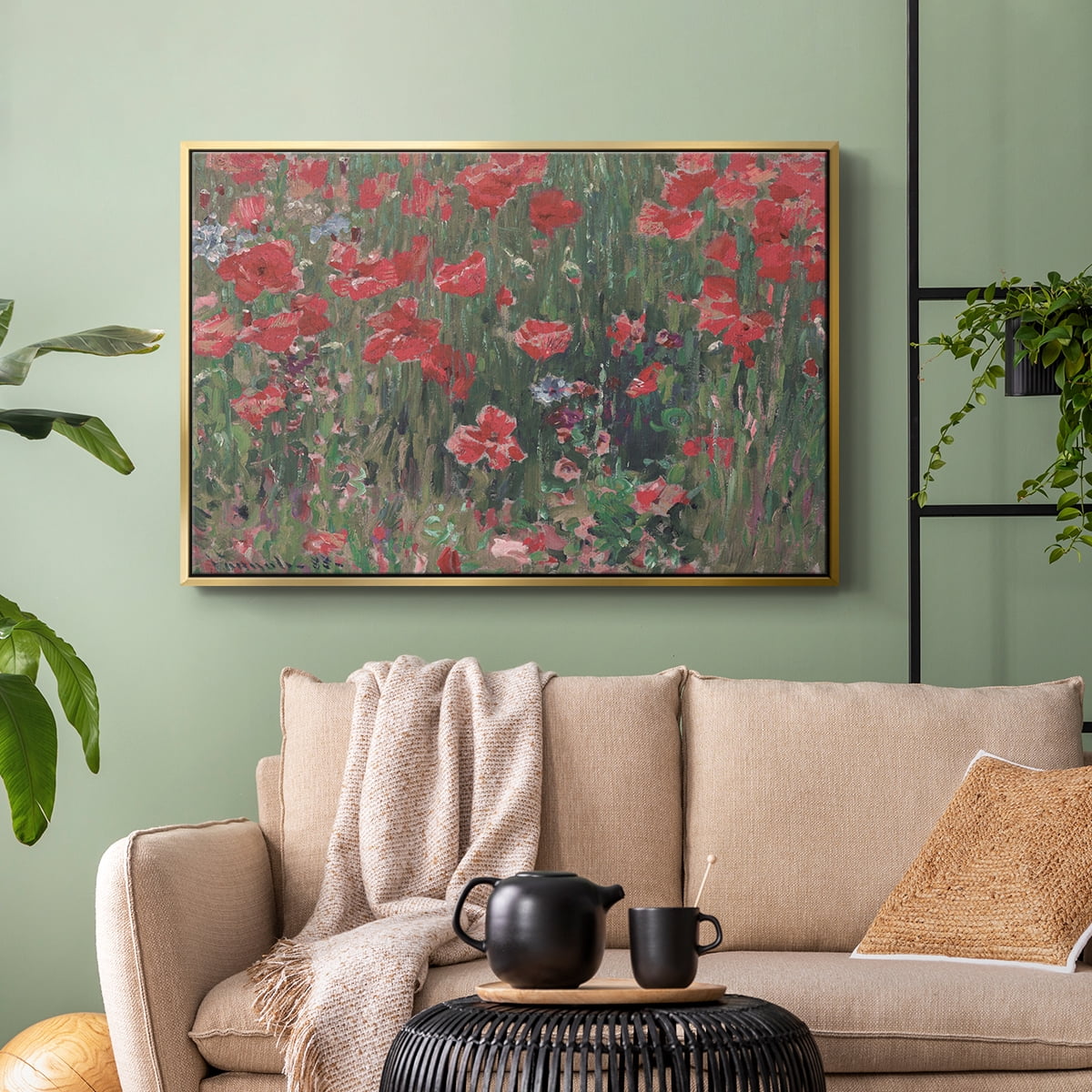 Vintage Botanical Print-XCIX By Wexford Home Framed in Gold Wood Gallery Wrapped Canvas 25 in. x 37 in.
