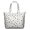 Dog Paw Print Gray White Pattern, variant on Cat and Dog Red Pattern Weekend Tote Bag, Daily Commuter Tote with Inner Zip Pocket, Full Length Zipper Gift Ideas for Holiday Birthday Gifts,22 X 12 X 18 Inches