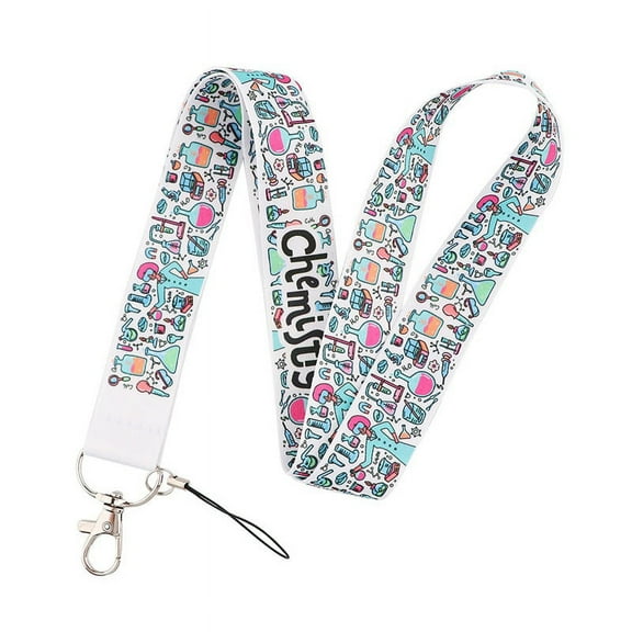 Anime Source Chemistry Science Discovery Equipment Design Lanyard Keychain ID Badge Holder