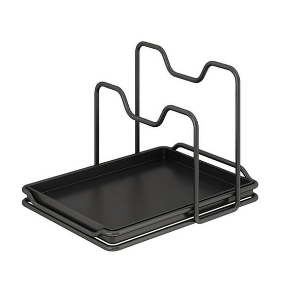 Lid Rack Pan Pot Cover Rack Pan Lid Organizer Stove Spoon Holder B