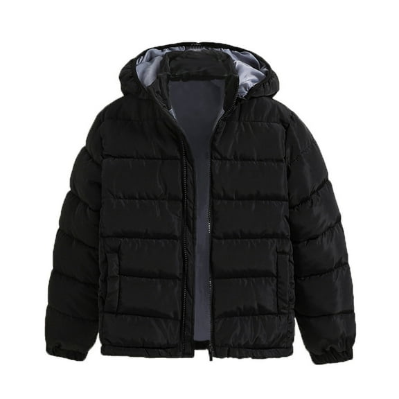 Kids Boy's Winter Coat Lined Waterproof Jacket Puffy Cotton Coat Ski Jacket Boys Kids Coats Boys Girls Winter Midweight Quilted Puffer Coat