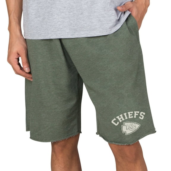 Men's Concepts Sport Green Kansas City Chiefs Mainstream Tri-Blend Shorts