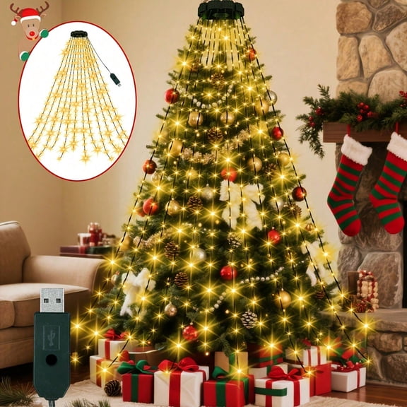 8 Lighting Modes 400 LED Christmas Light Indoor, Green Wire Fairy Light, Christmas Tree String Lights for Xmas Decorations, Decor for Patio Dorm Classroom Bedroom Holiday Party Garland Festival