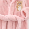 thumbnail image 3 of mgoYE Kids Toddler Cartoon Hooded Plush Robe Animal Pajamas Fleece Bathrobe Children Sleepwear(Pink,4-5 Years), 3 of 5