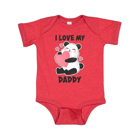 

Inktastic I Love My Daddy with Panda Illustration Gift Baby Boy or Baby Girl Bodysuit