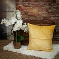 thumbnail image 4 of Yellow Chunky Geo Stitched Velvet Decorative Throw Pillow, 4 of 9