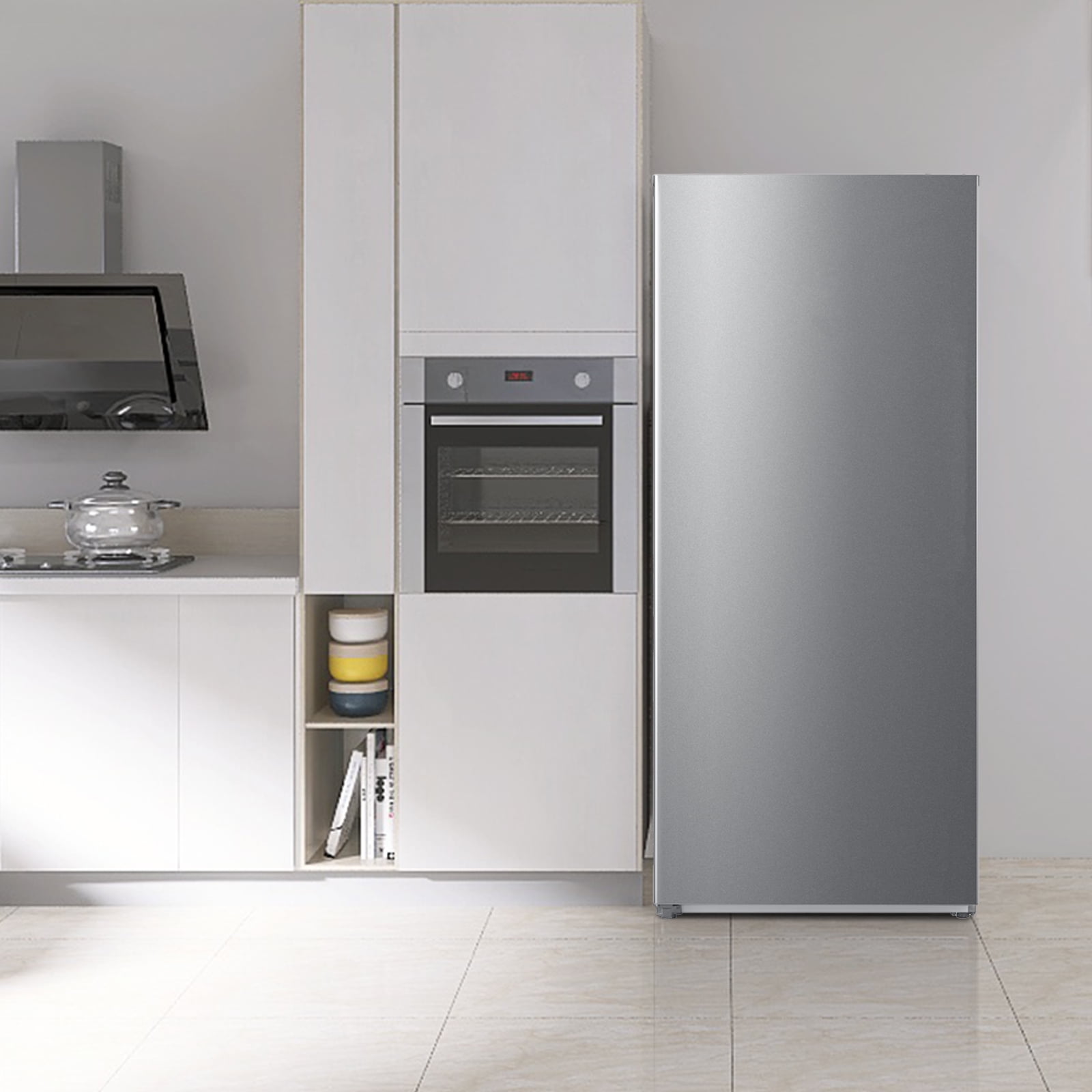 Smad 33 Inch Upright 21 Cu ft Freezer in Stainless Steel F21UFLESSS Left Door Fridge