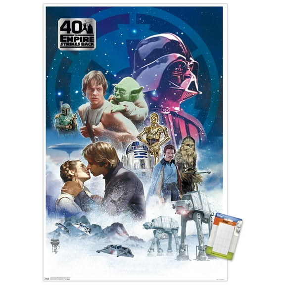 Star Wars: The Empire Strikes Back 40th - Classic Wall Poster, 22.375" x 34"