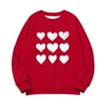 thumbnail image 5 of Posijego Girls Boys Valentine's Day Sweatshirts Long Sleeve Heart Graphic Tee Spring Pullover Sweatshirt for Kids 1-15 Years, 5 of 9