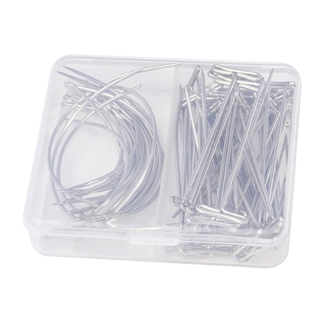 70 Piezas de Agujas para Pelucas, Agujas, Pasadores en apariencia de T Y Agujas en apariencia de C Agujas de de Cabello para Pelucas, Tejid