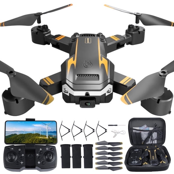 ABCPOW Drone with Camera for Adults Kids 1080P 8K HD Dual Camera Remote Control Drone RC Aircraft Quadcopter w/ 3 Batteries for Long Flight Mini Foldable Drone for Beginners Toys Gifts for Boys Girls