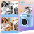 thumbnail image 2 of YYhl Instant Print Kids Camera 1080P Selfie Digital Camera, Christmas Birthday Gifts Portable Travel Toy for Boys & Girls Age 3-12 Blue, 2 of 6